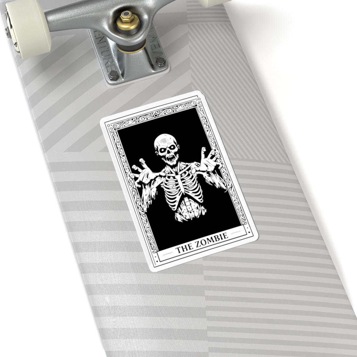 Zombie Tarot Sticker — The Zombie Kiss-Cut Horror Decal