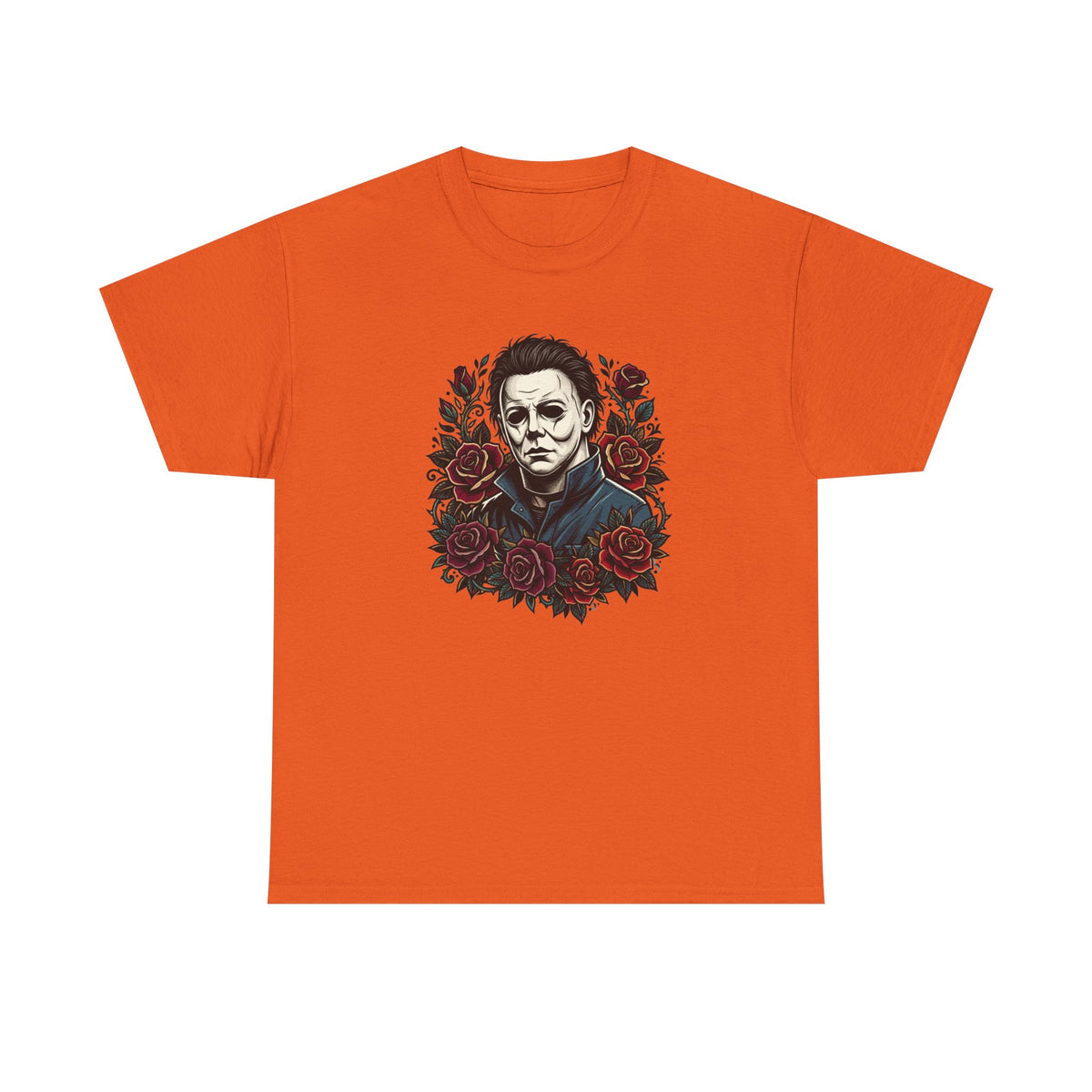 Horror Mask & Roses T‑Shirt