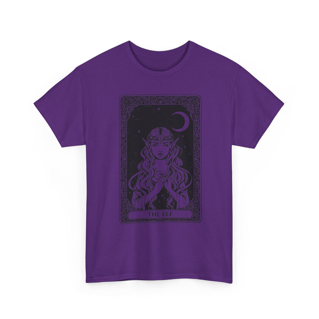 The Elf Tarot Card Tee — Mystical Moon Illustration T-Shirt