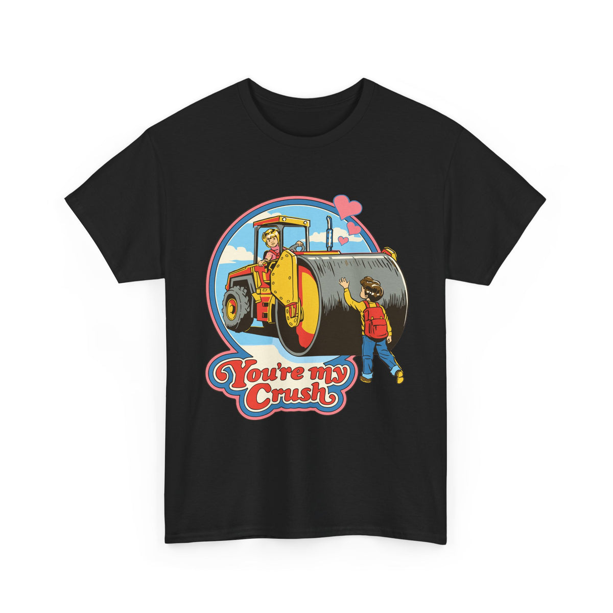 Vintage 'You're My Crush' Tee — Cute Construction Valentine T-Shirt