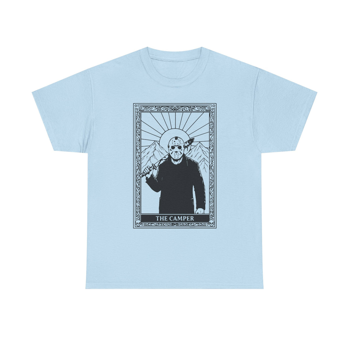 Skull Saint Graphic Tee — Mountain Tarot Illustration