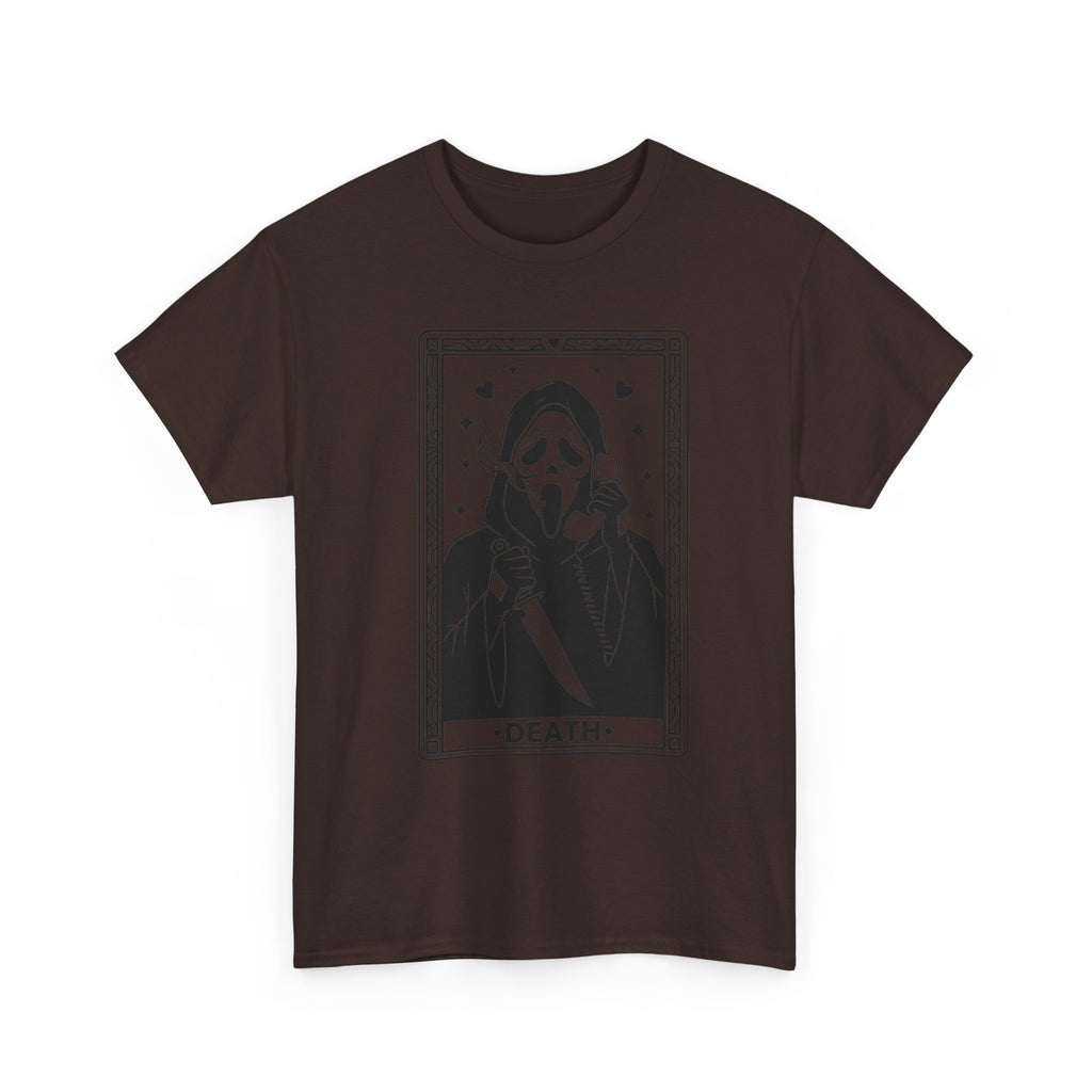 Death Tarot Card Tee — Gothic Skull Reaper Graphic T-Shirt