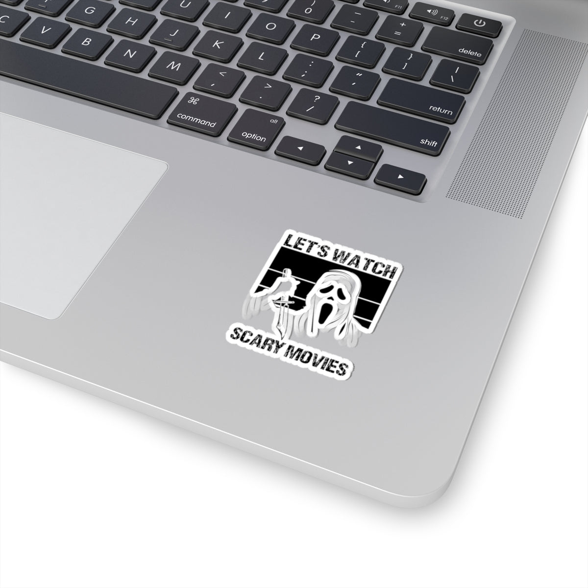Let's Watch Scary Movies Sticker — Horror Movie Scream Vinyl Kiss-Cut