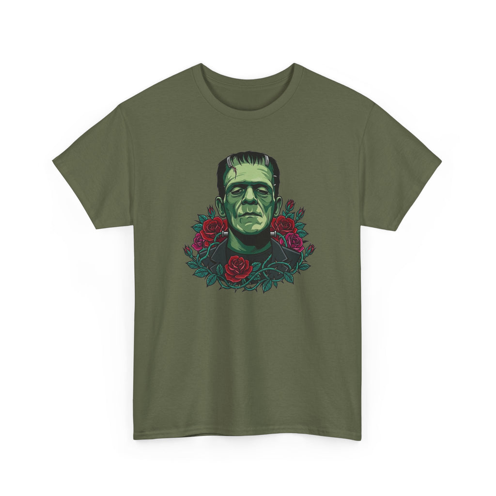 Frankenstein Portrait Tee — Gothic Rose Monster T-Shirt