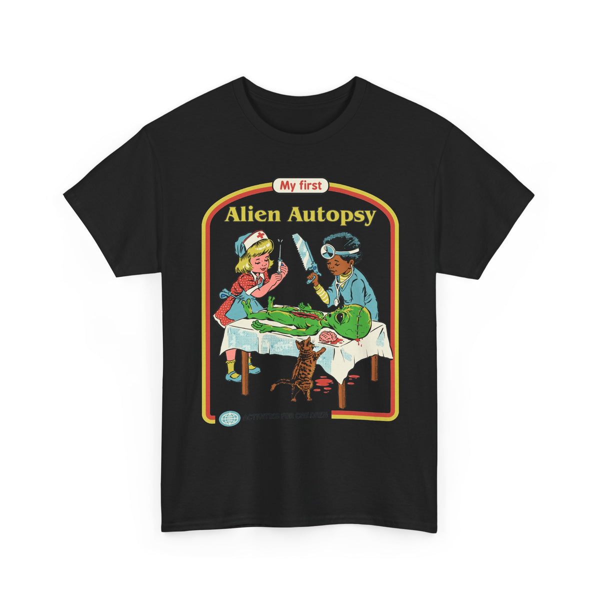 Kids' Novelty Tee — "My First Alien Autopsy" Retro Illustration