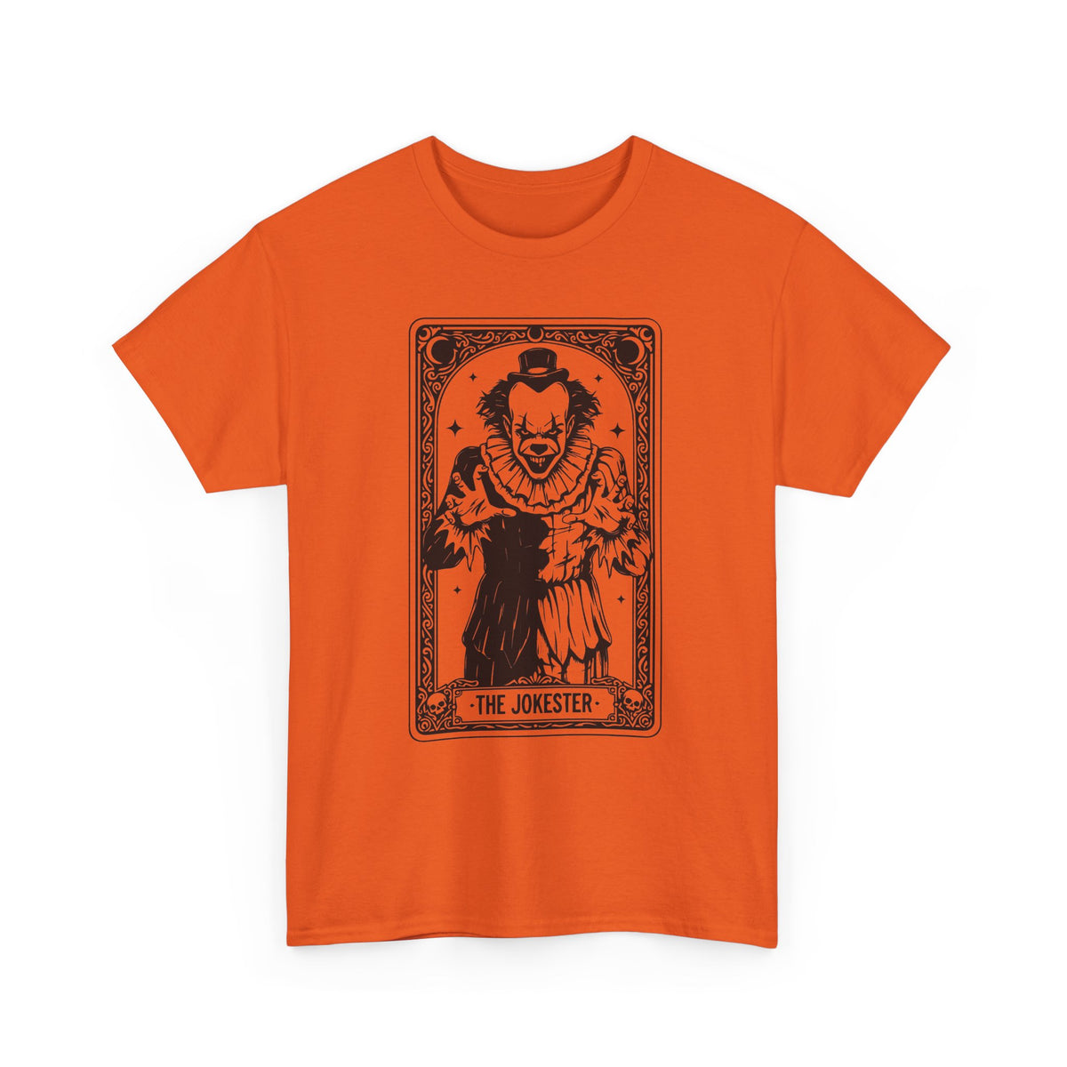 The Jokester Tarot Tee — Vintage Black & White Clown Graphic T‑Shirt
