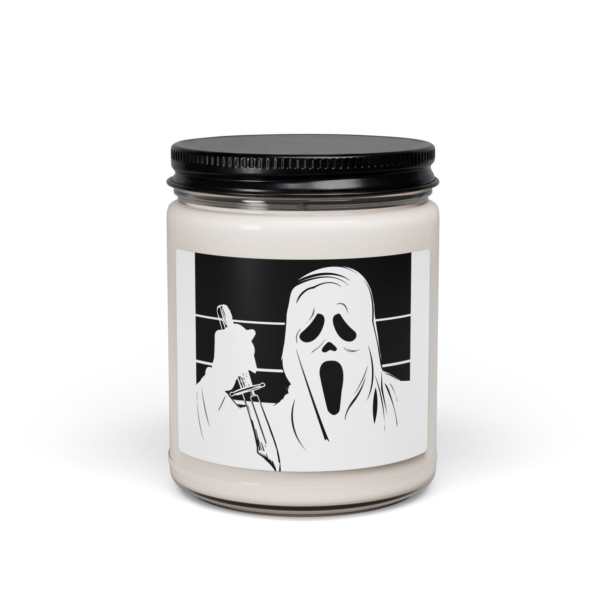 Ghostface Horror Candle — 9oz Scented Soy Candle for Halloween & Horror Fans