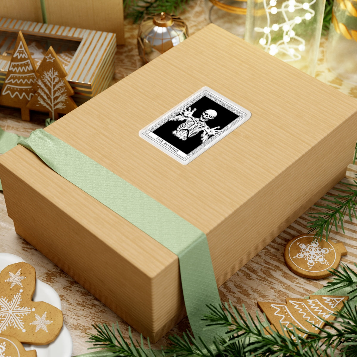 Zombie Tarot Sticker — The Zombie Kiss-Cut Horror Decal