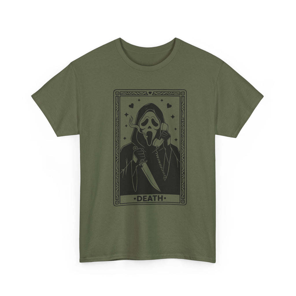 Death Tarot Card Tee — Gothic Skull Reaper Graphic T-Shirt