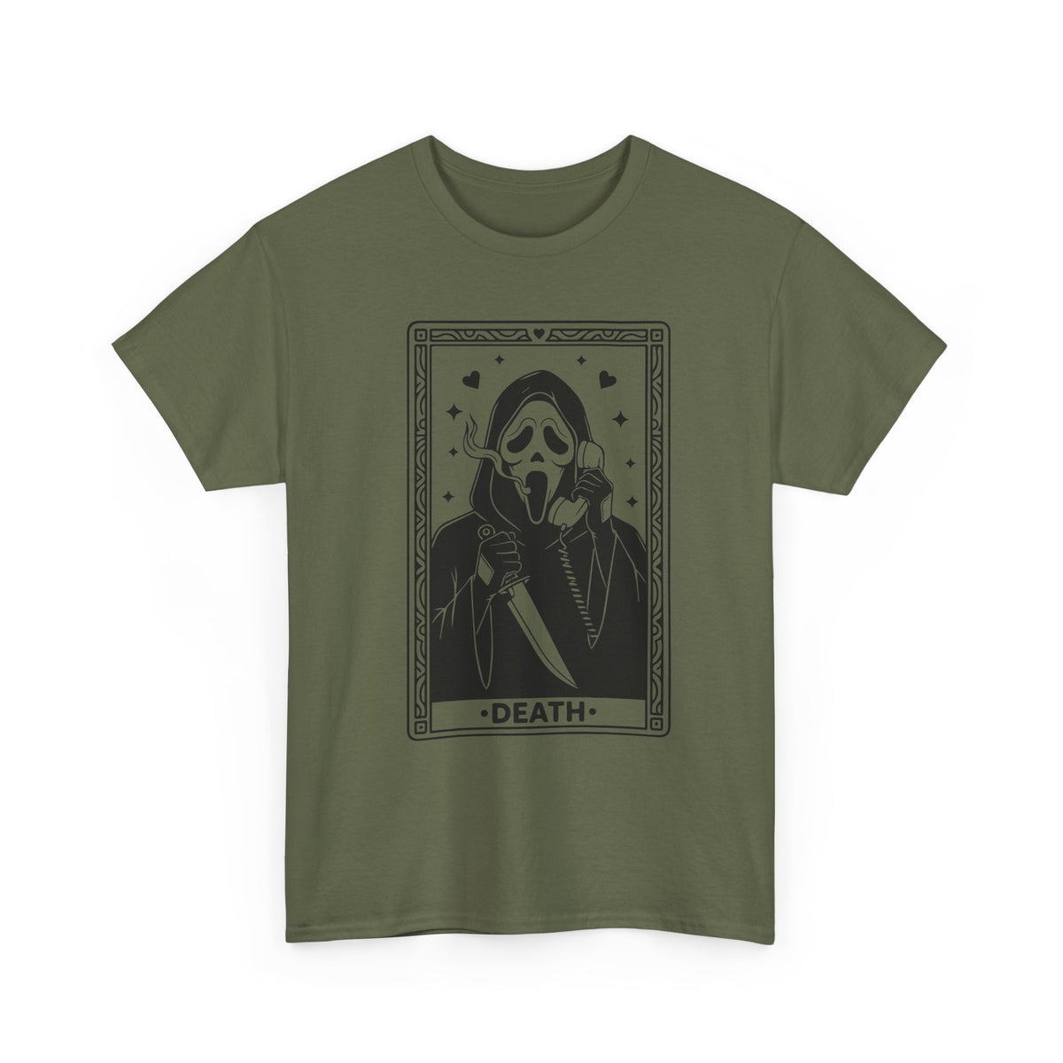Death Tarot Card Tee — Gothic Skull Reaper Graphic T-Shirt