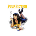 Pulp Fiction Mia Wallace Kiss-Cut Sticker — Retro Movie Poster Decal