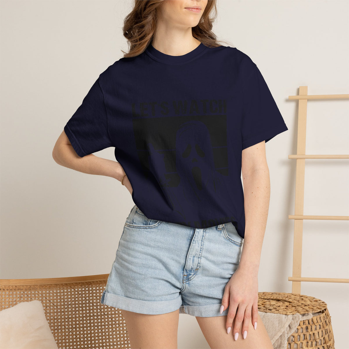 Scary Movies Tee — "Let’s Watch Scary Movies" Horror Graphic T-Shirt