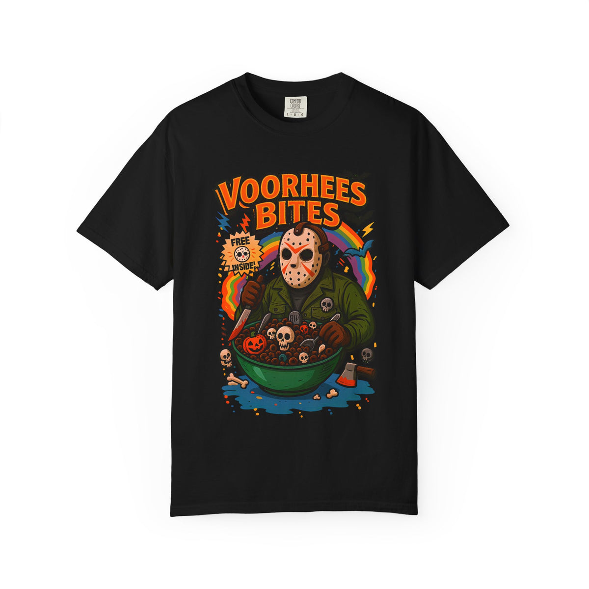 Horror Chef Graphic T-Shirt — "Voorhees Bites" Vintage Jason Bowling Tee