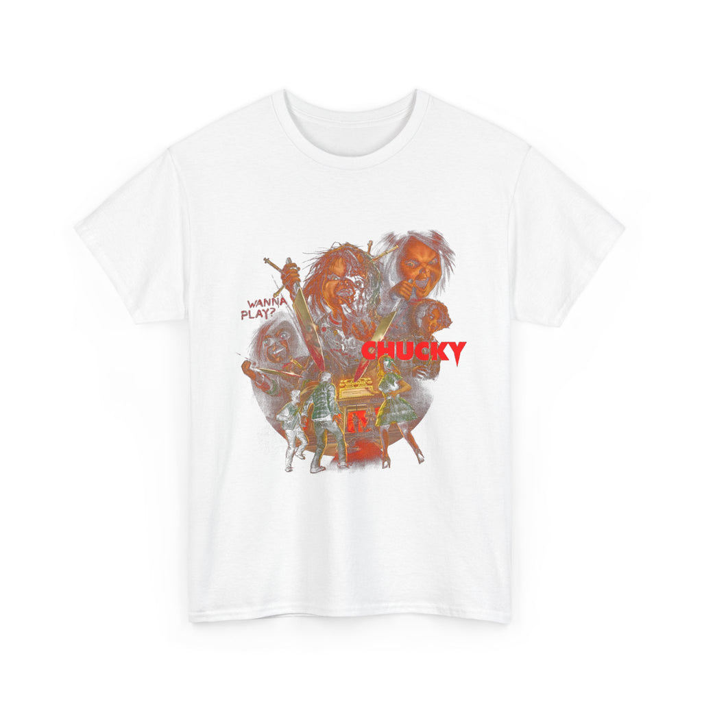 Vintage Horror Graphic Tee — 'Lucky' Chucky Movie Poster T-Shirt
