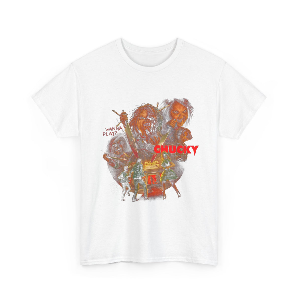 Vintage Horror Graphic Tee — 'Lucky' Chucky Movie Poster T-Shirt