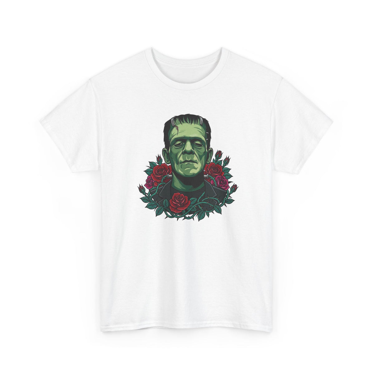 Frankenstein Portrait Tee — Gothic Rose Monster T-Shirt