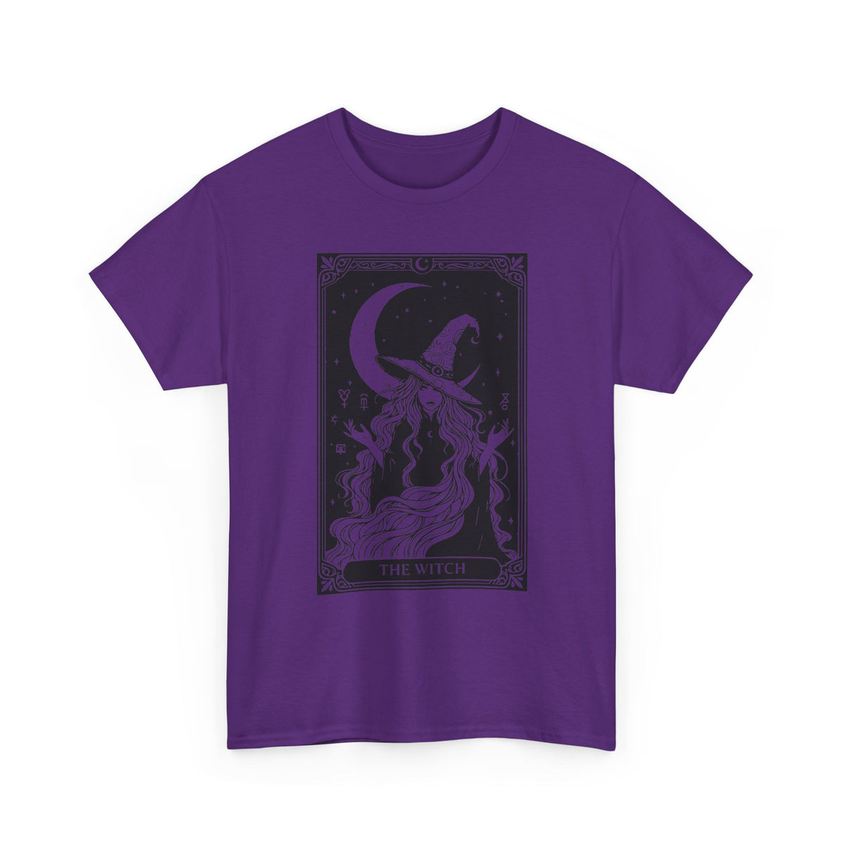 Witch & Moon T-Shirt — Mystical Tarot Art Graphic Tee