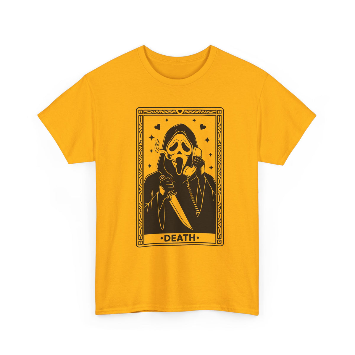 Death Tarot Card Tee — Gothic Skull Reaper Graphic T-Shirt