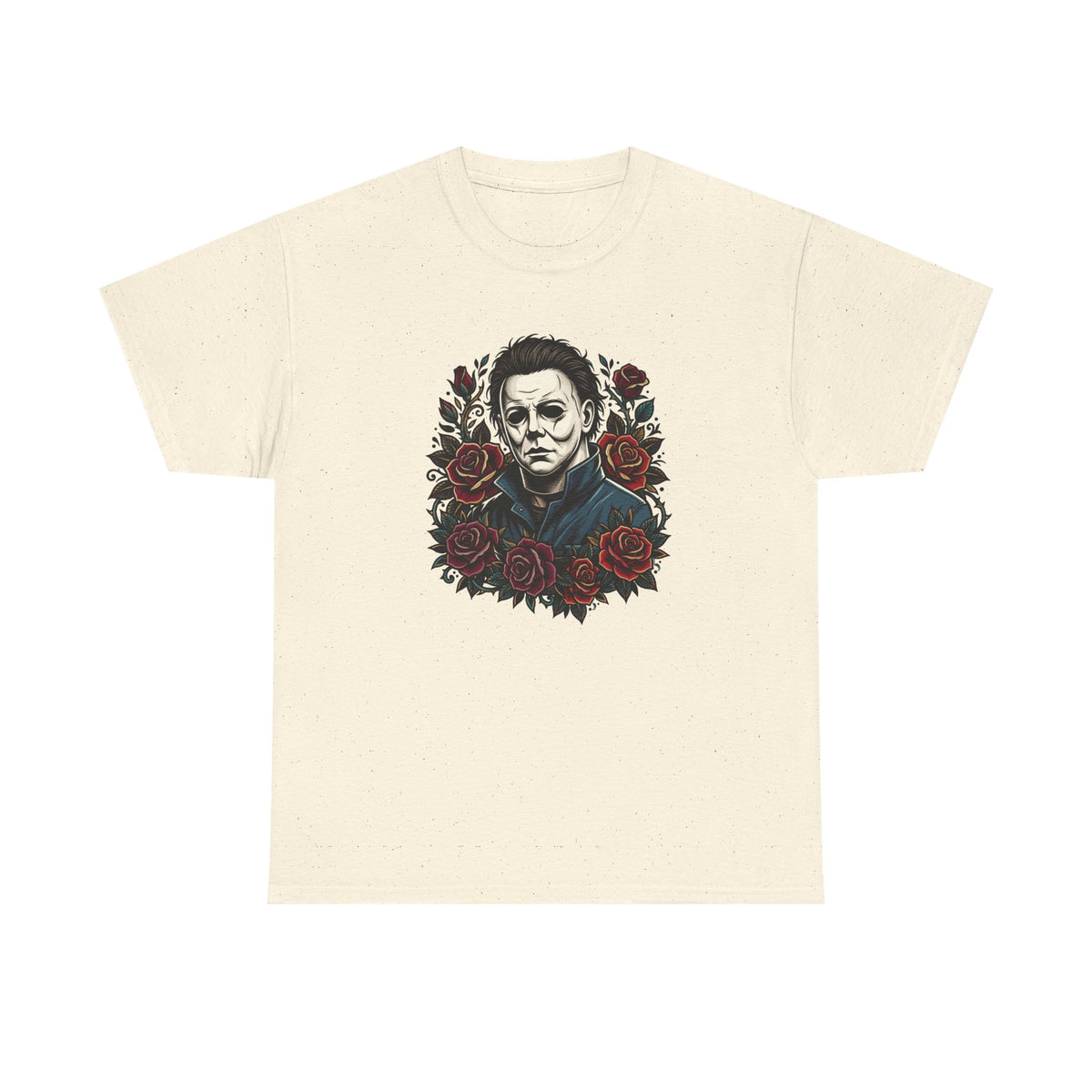 Horror Mask & Roses T‑Shirt