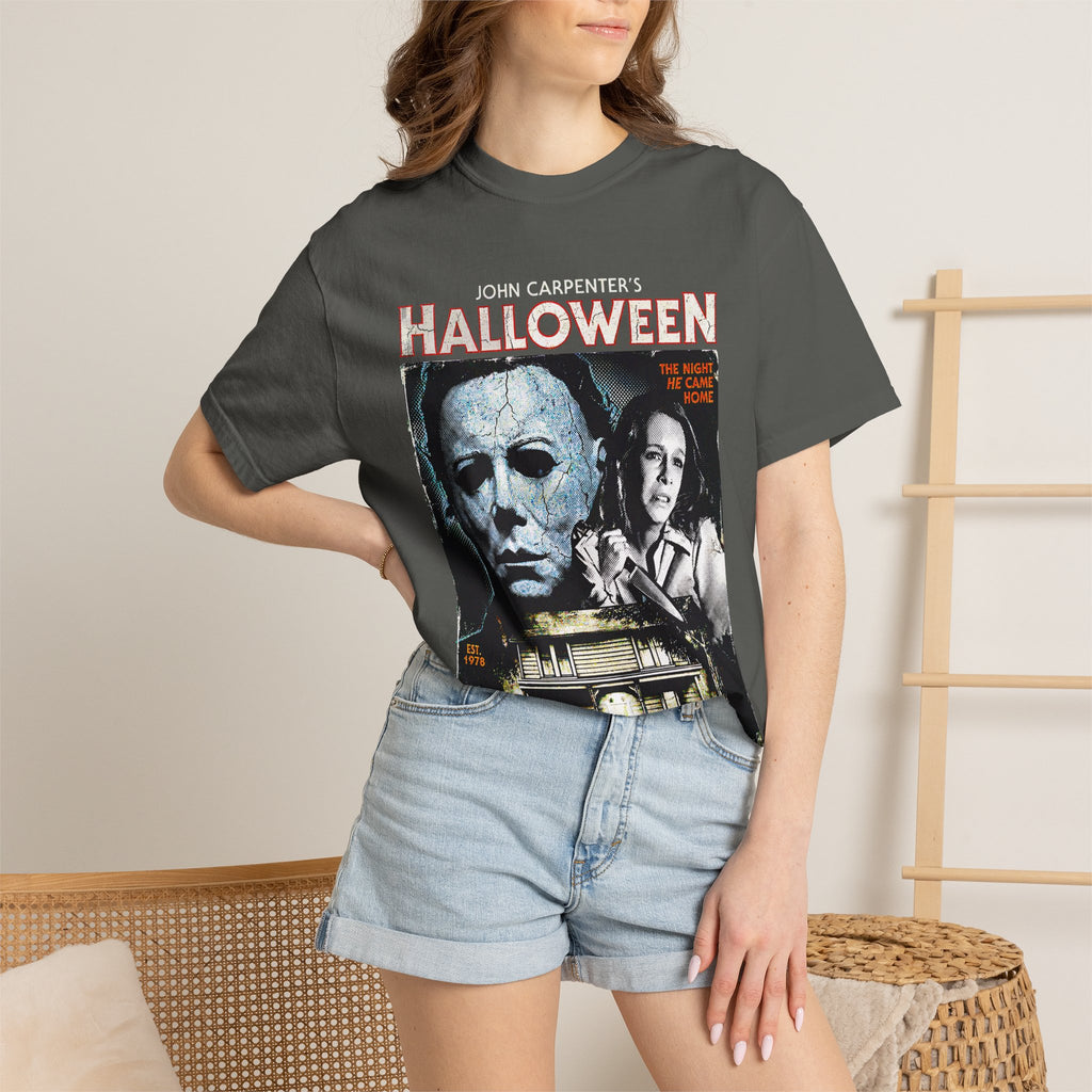 Halloween Movie Poster T-Shirt — Classic Horror Michael Myers Design