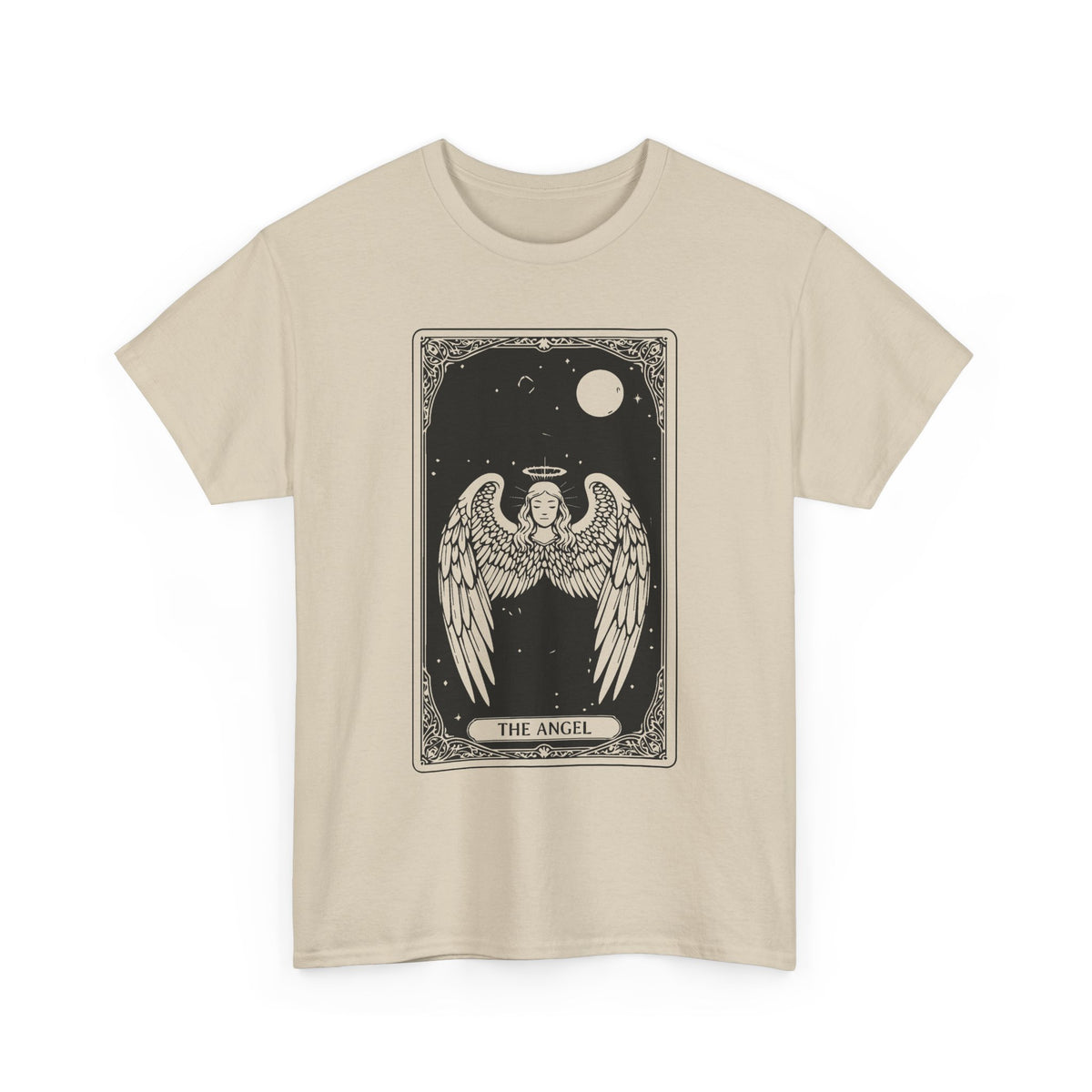 Tarot 'The Angel' Graphic Tee — Gothic Moonlight Angel Shirt