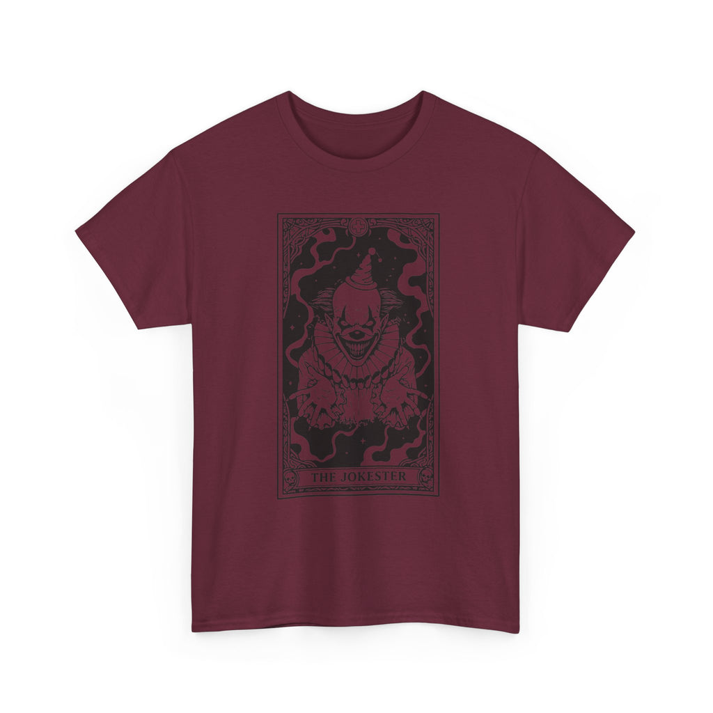 The Jokester Tarot T-Shirt — Gothic Clown Graphic Tee