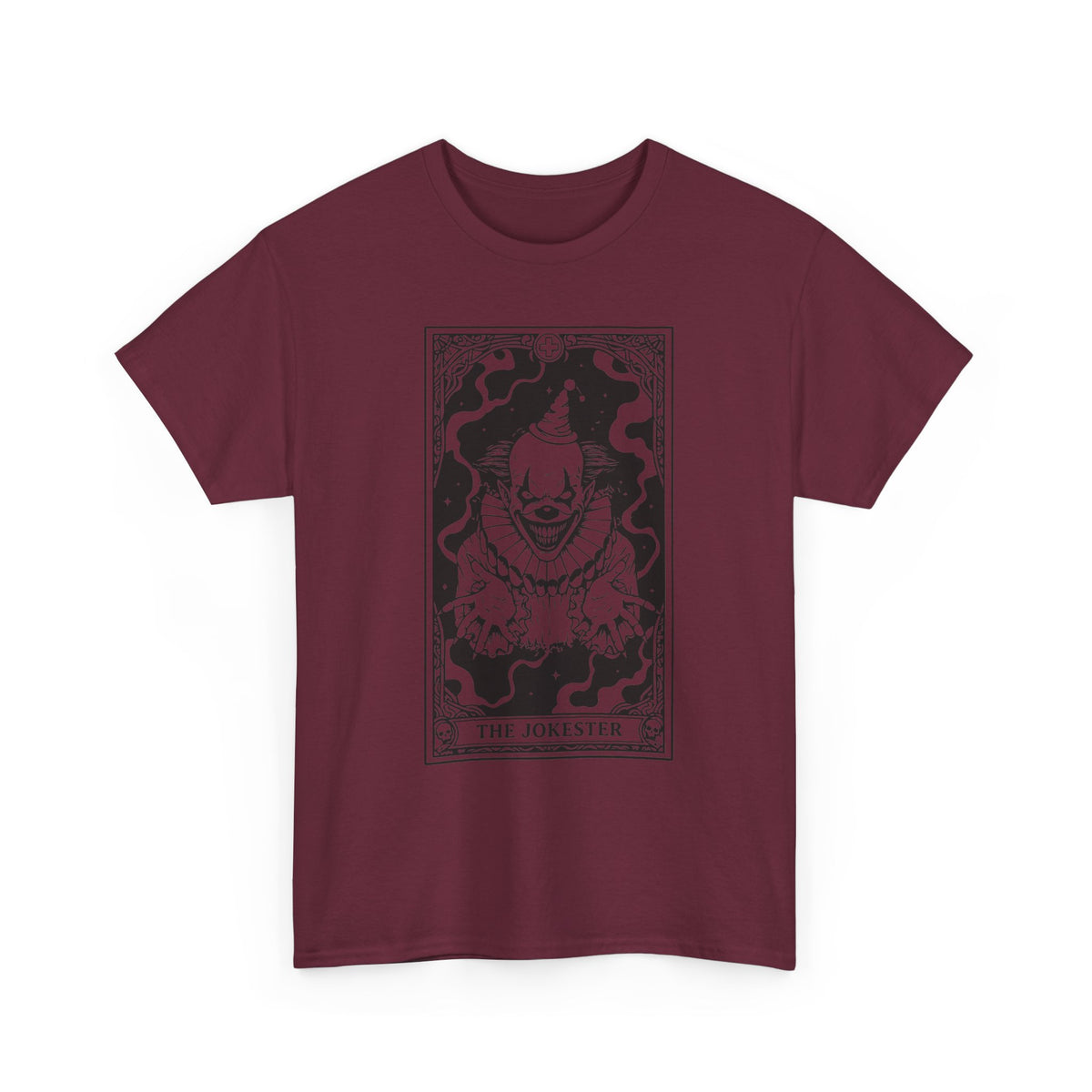 The Jokester Tarot T-Shirt — Gothic Clown Graphic Tee