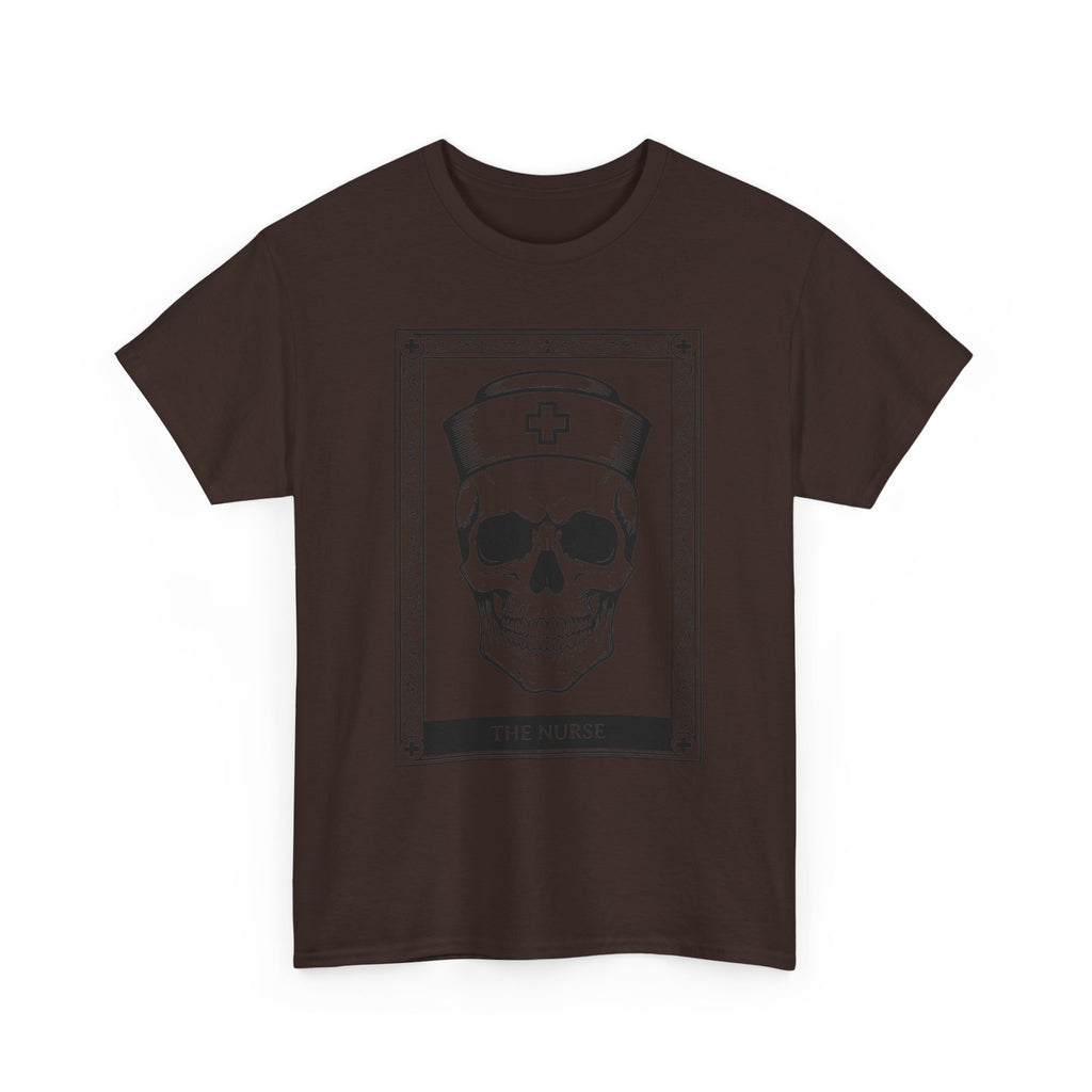Nurse Skull Graphic Tee — Gothic Medical Skull T‑Shirt