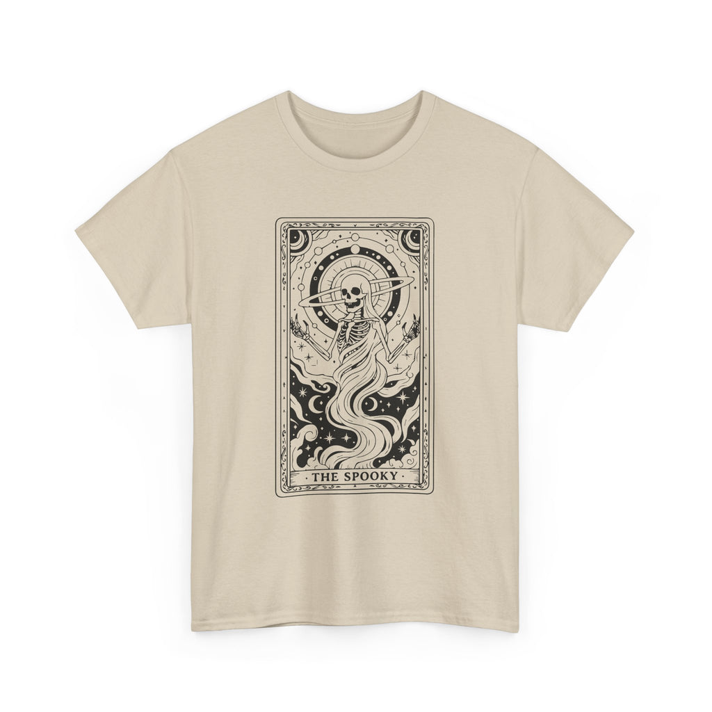 Tarot Skull Flame T‑Shirt — 'The Spooky' Gothic Graphic Tee