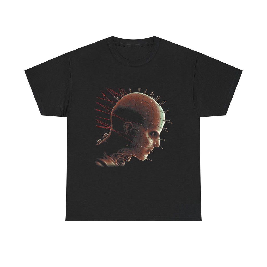 Punk Pinhead Profile Tee — Gothic Horror Skull Punk Rock T-Shirt