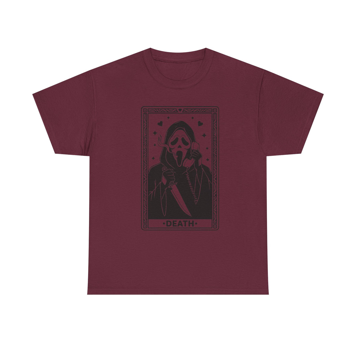 Death Tarot Card Tee — Gothic Skull Reaper Graphic T-Shirt