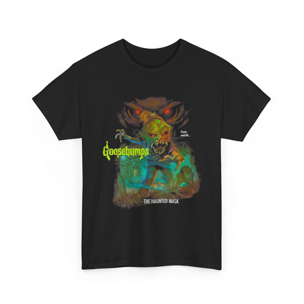 Haunted Mask Graphic Tee — Psychedelic Horror Band Shirt