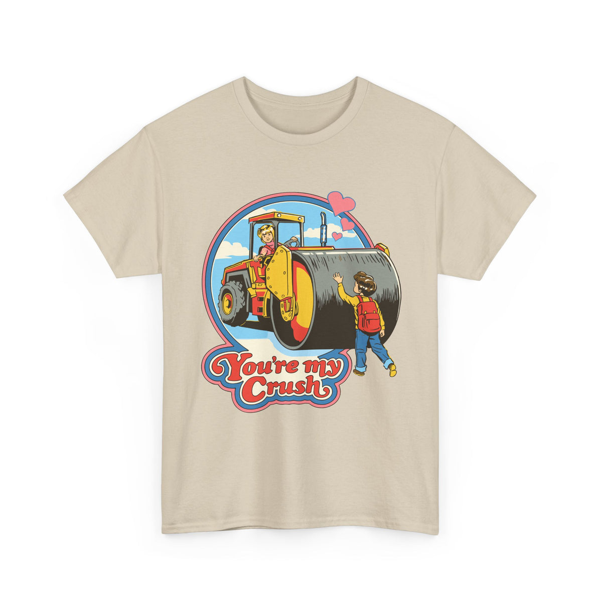 Vintage 'You're My Crush' Tee — Cute Construction Valentine T-Shirt