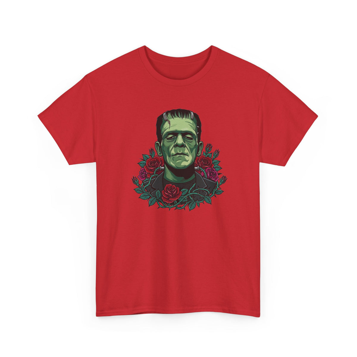 Frankenstein Portrait Tee — Gothic Rose Monster T-Shirt