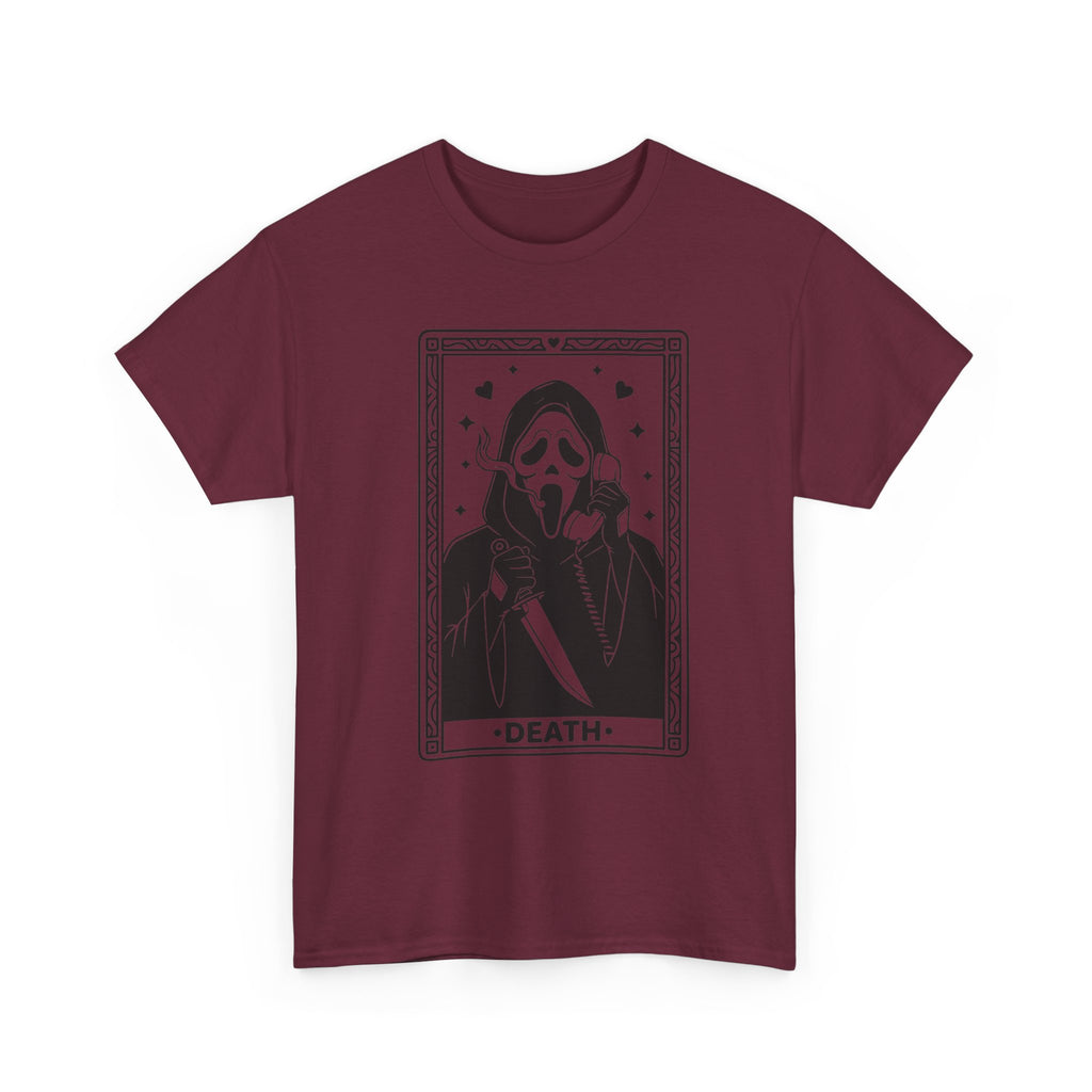 Death Tarot Card Tee — Gothic Skull Reaper Graphic T-Shirt