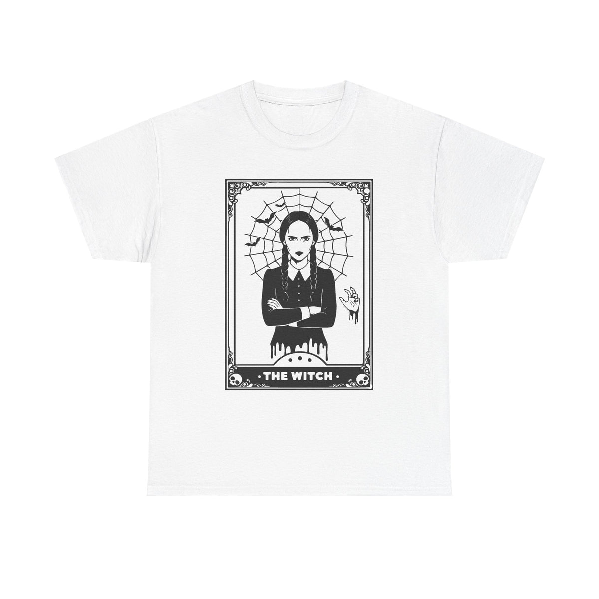The Witch Graphic Tee - Gothic Tarot-Style Witch T-Shirt