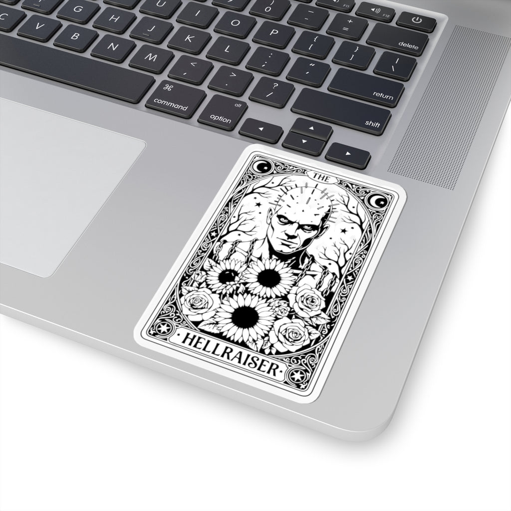 Hellraiser Tarot Sticker — Gothic Pinhead Tarot-Style Kiss-Cut Sticker