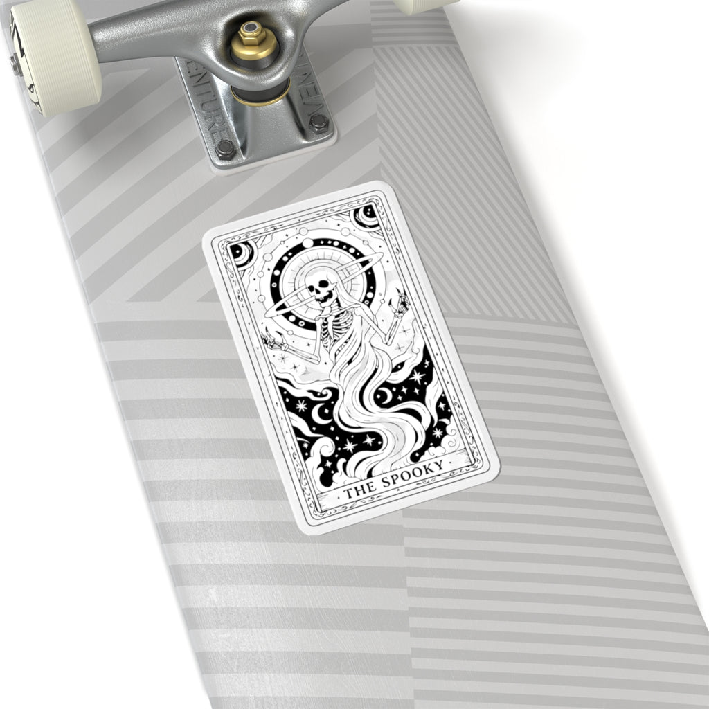 Tarot Skull Sticker — 'The Spooky' Kiss-Cut Gothic Decal