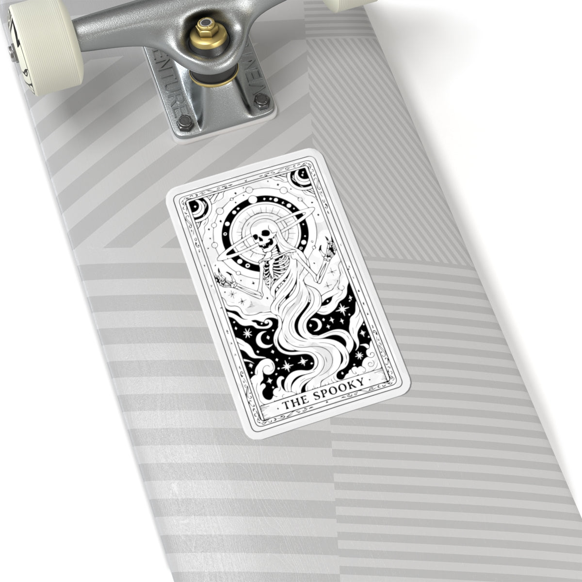 Tarot Skull Sticker — 'The Spooky' Kiss-Cut Gothic Decal