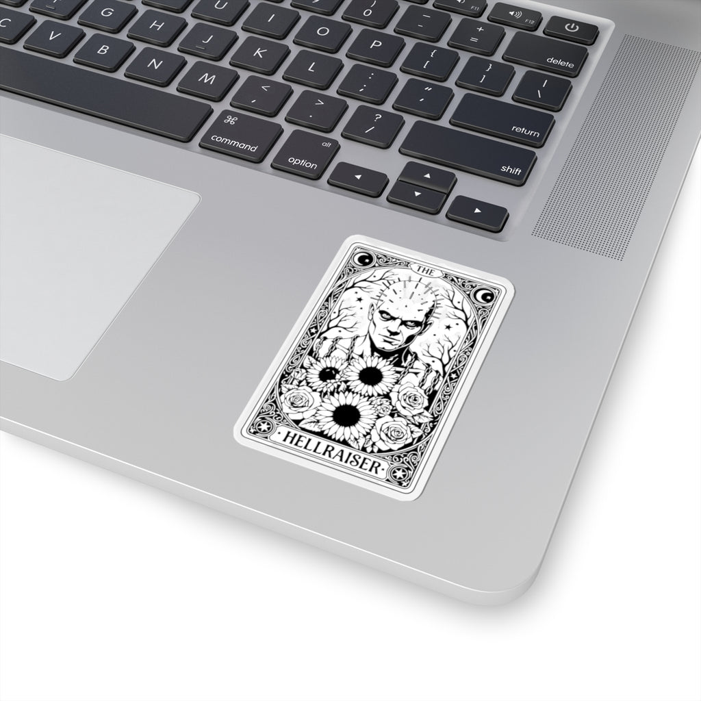 Hellraiser Tarot Sticker — Gothic Pinhead Tarot-Style Kiss-Cut Sticker