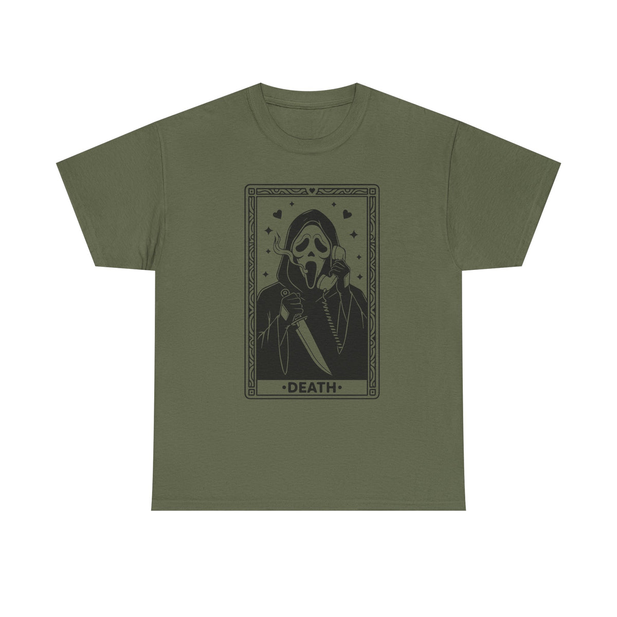 Death Tarot Card Tee — Gothic Skull Reaper Graphic T-Shirt