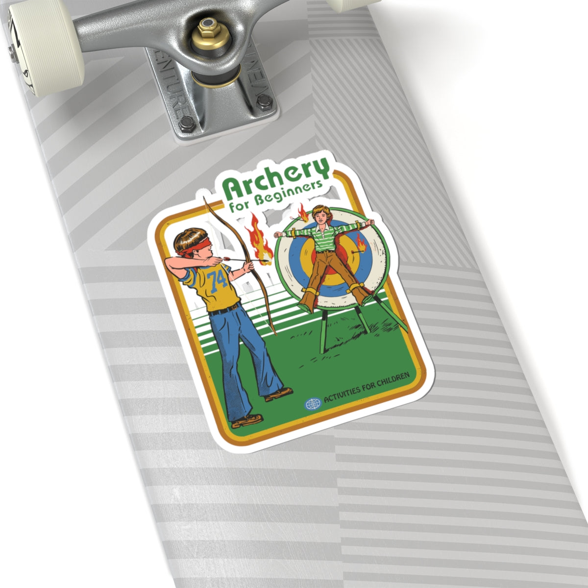 Archery for Beginners Sticker — Retro Kids Sports Kiss-Cut Sticker