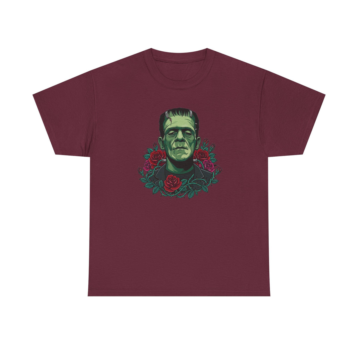 Frankenstein Portrait Tee — Gothic Rose Monster T-Shirt
