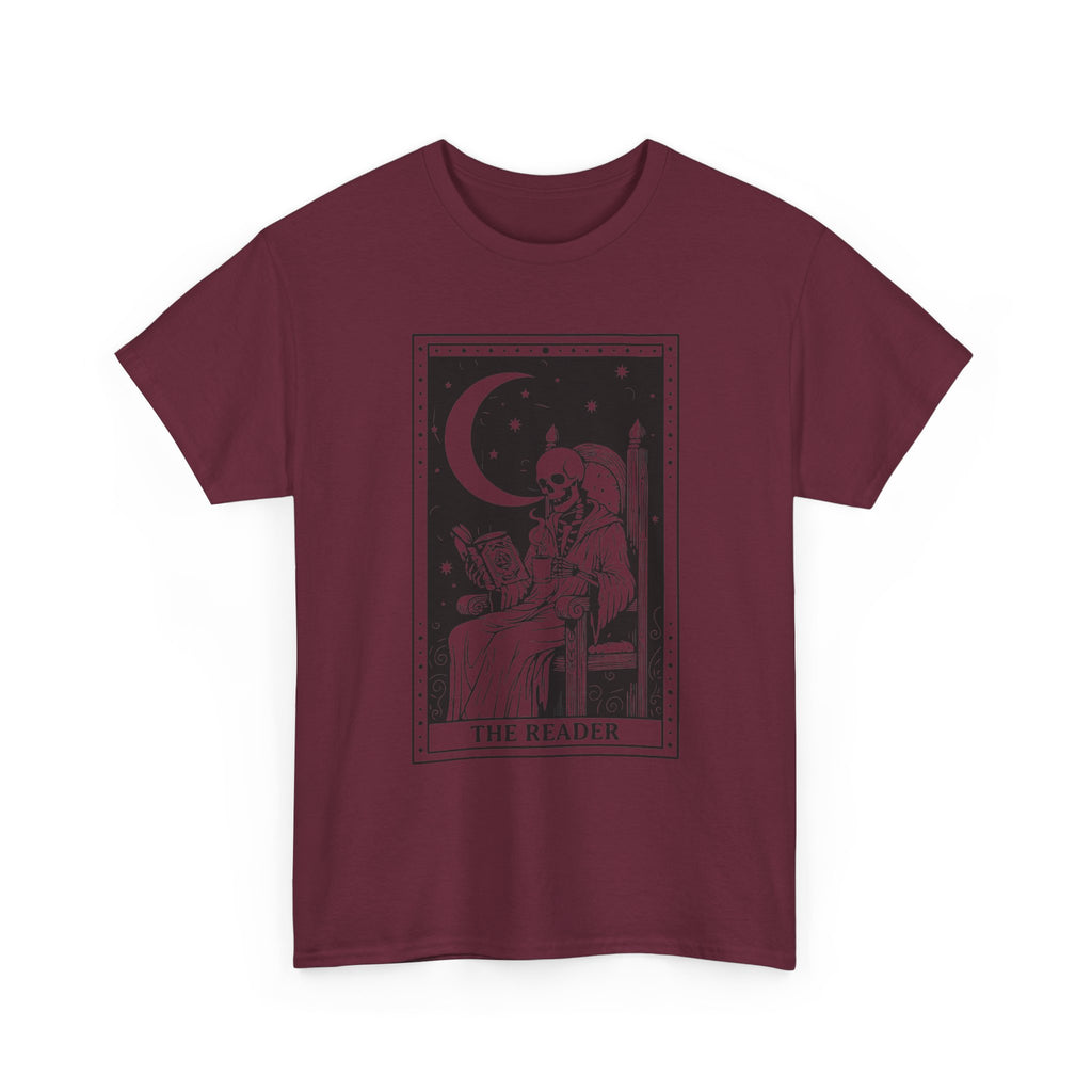 Tarot 'The Reader' Graphic Tee — Moonlit Occult Reading T-Shirt
