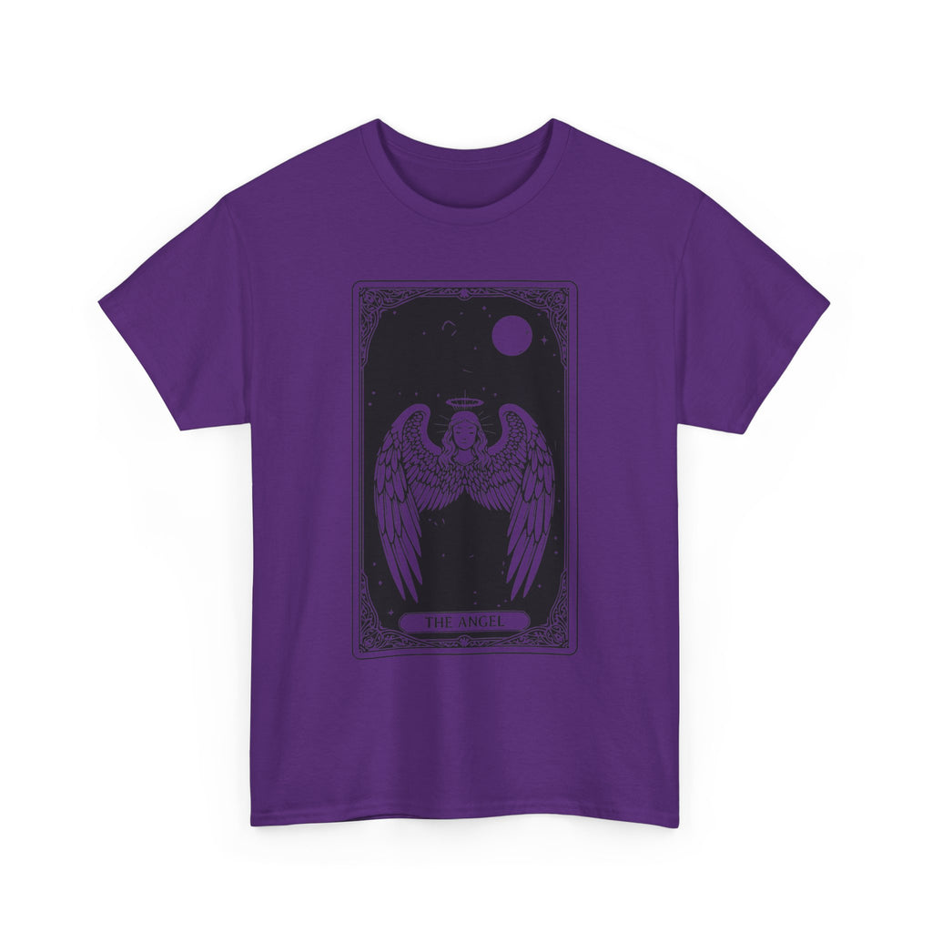 Tarot 'The Angel' Graphic Tee — Gothic Moonlight Angel Shirt