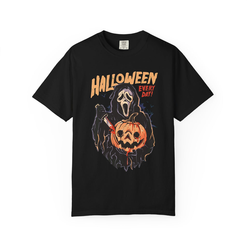Halloween Every Day T-Shirt — Scream Mask & Jack-o'-Lantern Graphic