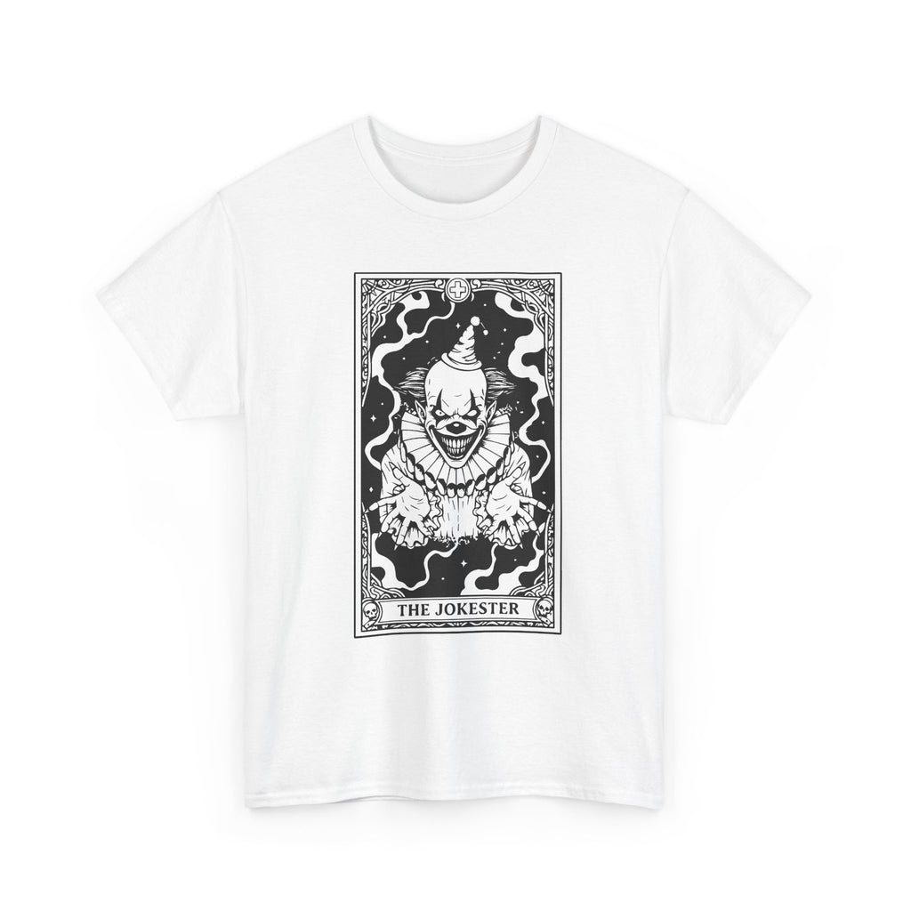 The Jokester Tarot T-Shirt — Gothic Clown Graphic Tee
