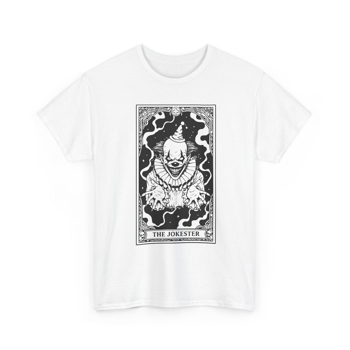 The Jokester Tarot T-Shirt — Gothic Clown Graphic Tee