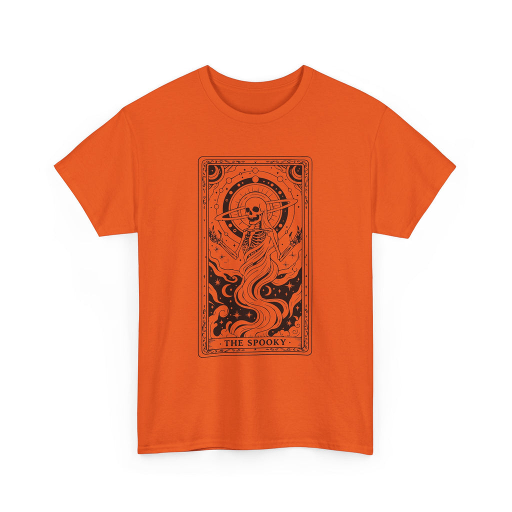 Tarot Skull Flame T‑Shirt — 'The Spooky' Gothic Graphic Tee