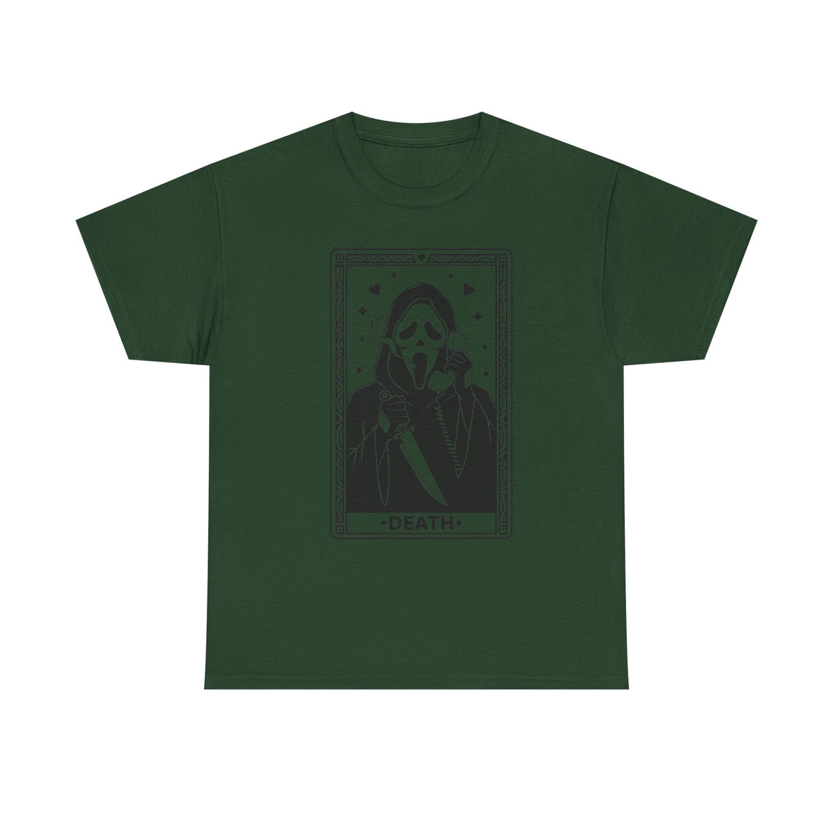 Death Tarot Card Tee — Gothic Skull Reaper Graphic T-Shirt